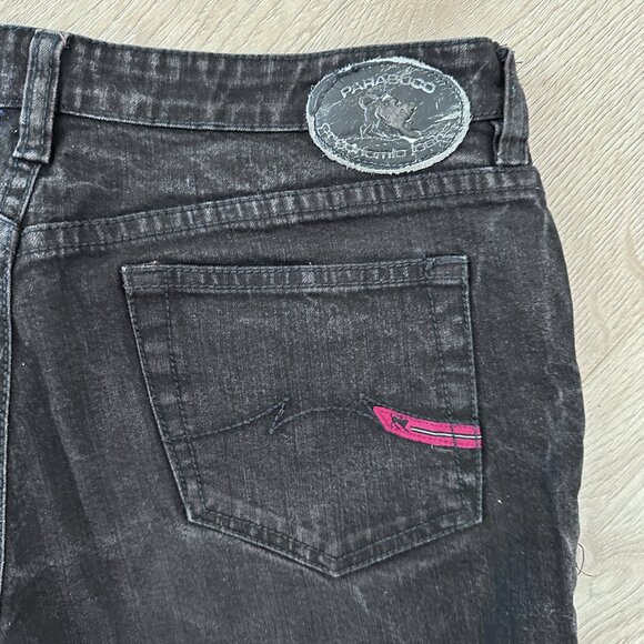 Vintage 90’s Parasuco Jeans sz 31 - Black- Bonus Backpack Bag - Picture 8 of 14